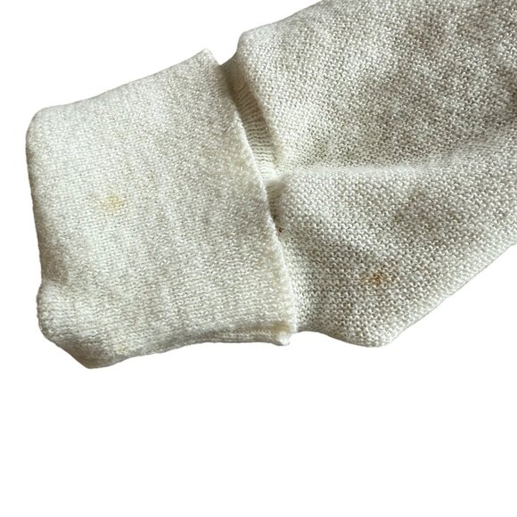 Christian Dior Mens Large Vintage Ivory Button-Up Cardigan Sweater Acrylic Blend - Picture 2 of 8